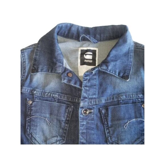 G-Star Raw Jean Womens Trucker Jacket Blue Denim Size XS - Picture 2 of 11